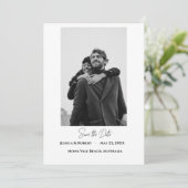 Minimalistische Save the Date-Karte Date (Stehend Vorderseite)