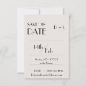 Minimalistische Save the Date-Karte Date (Vorderseite)