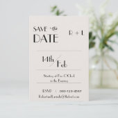Minimalistische Save the Date-Karte Date (Stehend Vorderseite)