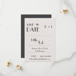 Minimalistische Save the Date-Karte Date