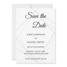 Minimalistische Save the Date-Karte