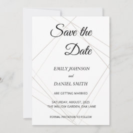 Minimalistische Save the Date-Karte Einladung