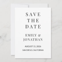 Minimalistische Save the Date Karte - Elegante ben