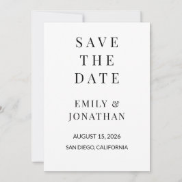 Minimalistische Save the Date Karte - Elegante ben