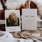 Minimalistische Save the Date Karte mit einem Foto