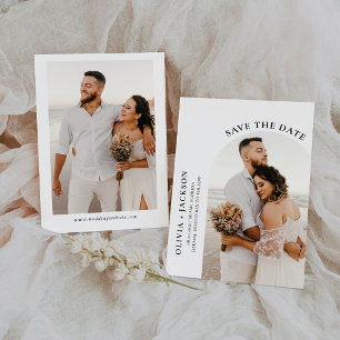 Minimalistische Save-the-Date-Karte mit Foto Save The Date