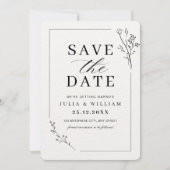 Minimalistische Save the Date Karte, Moderne Hochz (Vorderseite)