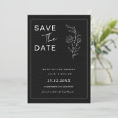 Minimalistische Save the Date Karte, Moderne Hochz Einladung (Stehend Vorderseite)