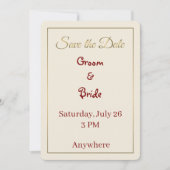 Minimalistische Save the Date-Karte Save The Date (Vorderseite)