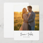 Minimalistische Save-The-Date-Karte Save The Date (Vorne/Hinten)