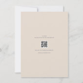 Minimalistische Save-the-Date-Karte Soft Latte (Rückseite)