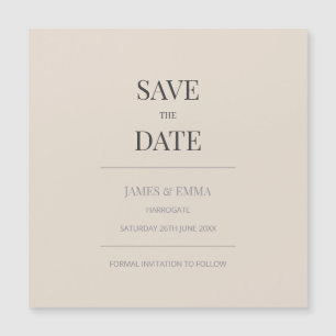 Minimalistische Save the Date Karte Soft Latte