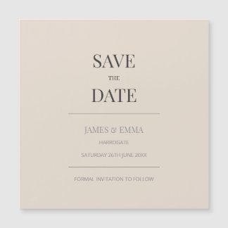 Minimalistische Save the Date Karte Soft Latte