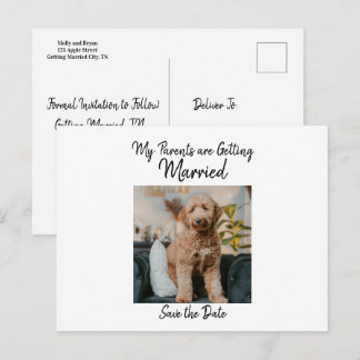 Minimalistische Save-the-Date-Karte vom Hund Ankündigungspostkarte