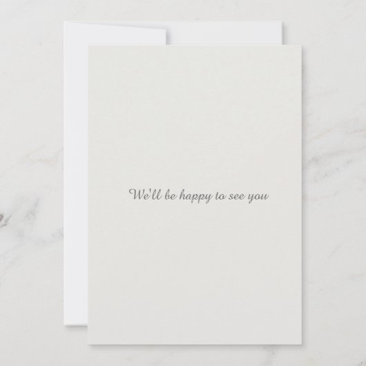 Minimalistische Save the Date QR Code Wedding Card Dankeskarte (Rückseite)