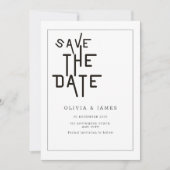 Minimalistische Save the Date Whimsical Wedding Ei (Vorderseite)