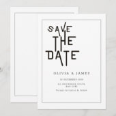 Minimalistische Save the Date Whimsical Wedding Ei (Vorne/Hinten)