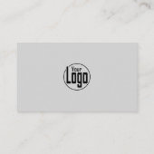 Minimalistische Scannable Grau & Black Company Visitenkarte (Rückseite)