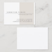 Minimalistische Schablonen-elegantes einfaches Visitenkarte (Vorne/Hinten)