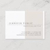 Minimalistische Schablonen-elegantes einfaches Visitenkarte (Vorderseite)