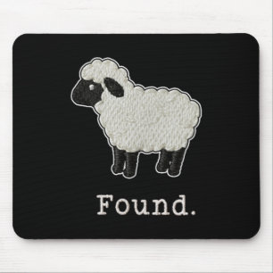 Minimalistische Schaf-Christen-Psalm-23-Lamm Gefun Mousepad