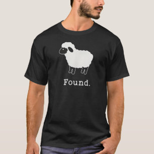 Minimalistische Schaf-Christen-Psalm 23-Lamm gefun T-Shirt