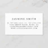 Minimalistische Scheren und Kamm-LogoHairstylist Visitenkarte (Rückseite)