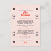 Minimalistische schicke Ästhetik Elegante Hochzeit Begleitkarte (Vorderseite)