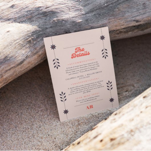 Minimalistische schicke Ästhetik Elegante Hochzeit Begleitkarte