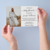 Minimalistische schicke Babydusche Foto-Einladung Flyer (Handgriff)