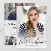 Minimalistische, schicke Fotos aus Marmor Einladung (Vorne/Hinten)