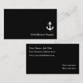 Minimalistische Schiffsversorgung Visitenkarte (Vorne/Hinten)