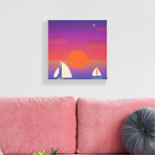 Minimalistische Schiffswand Kunst - Orange, Dusty Leinwanddruck (Insitu (Wohnzimmer))