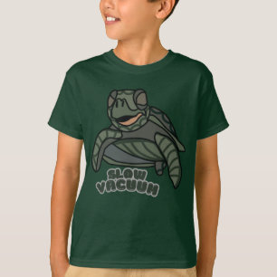 Minimalistische Schildkröte Ein langsames Vakuum i T-Shirt