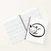 Minimalistische Schlafkatze - Tinte für Notebook Notizblock (Innenseite)