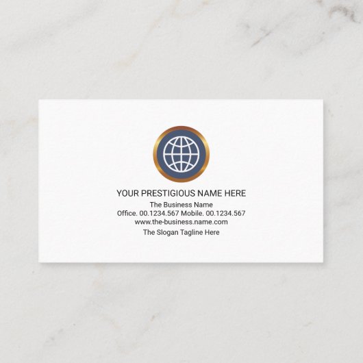 Minimalistische Schlicht Blue Lines Gründer CEO Visitenkarte (Rückseite)