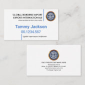 Minimalistische Schlicht Blue Lines Gründer CEO Visitenkarte (Vorne/Hinten)