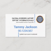 Minimalistische Schlicht Blue Lines Gründer CEO Visitenkarte (Vorderseite)