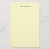 Minimalistische Schlichte Berufliche Creme Briefpapier (Vorne/Hinten)