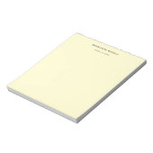 Minimalistische Schlichte Berufliche Creme Notizblock (Rotiert)