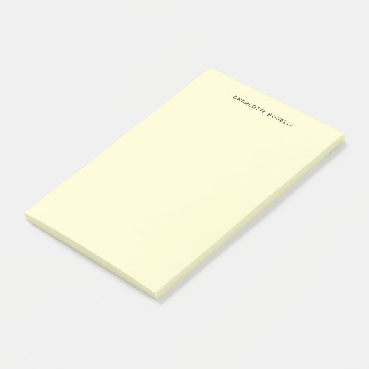 Minimalistische Schlichte Berufliche Creme Post-it Klebezettel (angewinkelt)