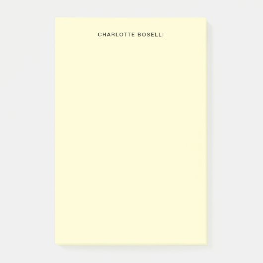 Minimalistische Schlichte Berufliche Creme Post-it Klebezettel (Vorderseite)