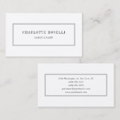 Minimalistische Schlichte Berufliche Premiumseide Visitenkarte (Vorne/Hinten)