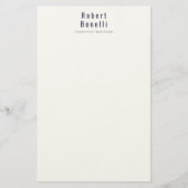 Minimalistische Schlichte, einfache Weiße Moderne Briefpapier (Vorderseite)