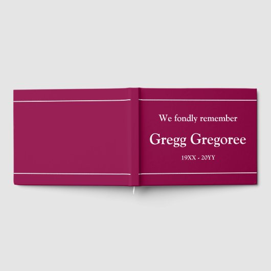 Minimalistische, Schlichte Erinnerungen Gästebuch (Voll)