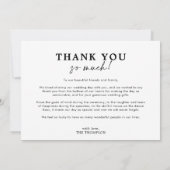 Minimalistische Schlichte Foto Hochzeit Dankeskarte (Rückseite)