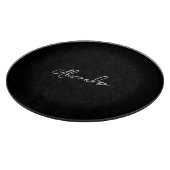 Minimalistische Schlichte handgeschriebene Eigenna Schneidebrett (Ecke)