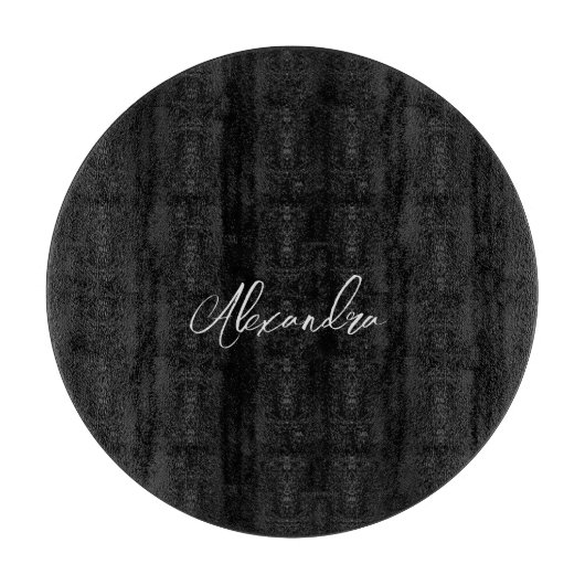 Minimalistische Schlichte handgeschriebene Eigenna Schneidebrett (Vorderseite)