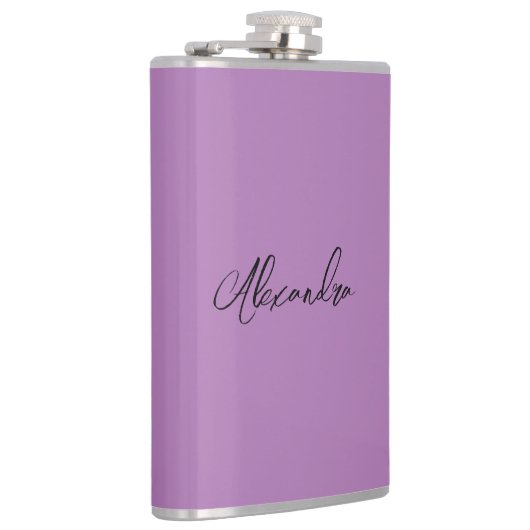 Minimalistische Schlichte Kalligrafie Eigenname La Flachmann (Rechts)