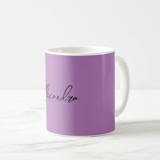 Minimalistische Schlichte Kalligrafie Eigenname La Kaffeetasse (VorderseiteRechts)
